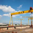 Samson and Goliath cranes at the dockside