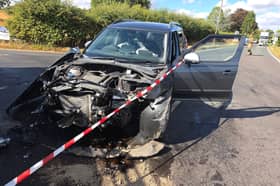 Photos released by police on social media show the full extent of the damage