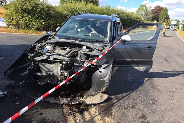 Photos released by police on social media show the full extent of the damage