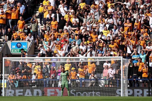 Wolves fans at Preston