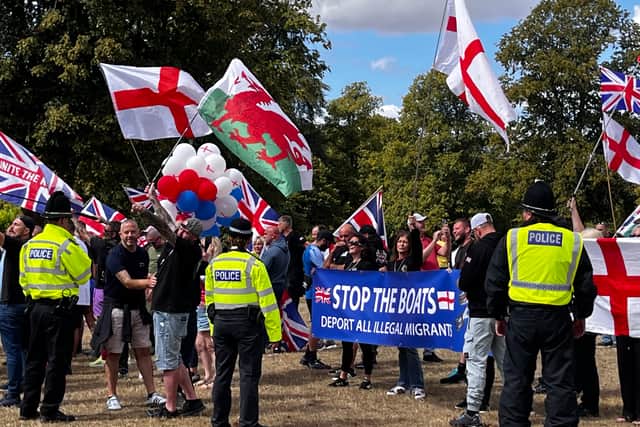 A previous Raise The Flags protest in Shrewsbury