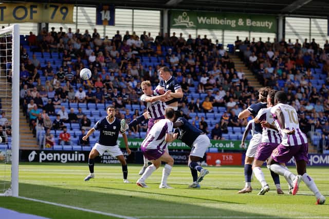 This header by Will Boyle looked to have crossed the line, but a goal was not given
