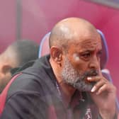 West Ham manager Nuno Espirito Santo sits in the dugout