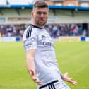 Matty Stenson celebrates during the match between AFC Telford United and Hednesford Town at The SEAH Stadium Picture: Kieran Stoddart