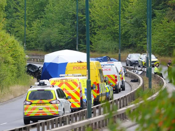 Police officers at the scene