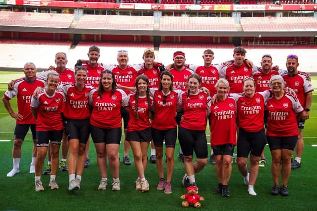 The cyclists who got from Ludlow to the Emirates Stadium in London. Photo: Charlotte Chubb