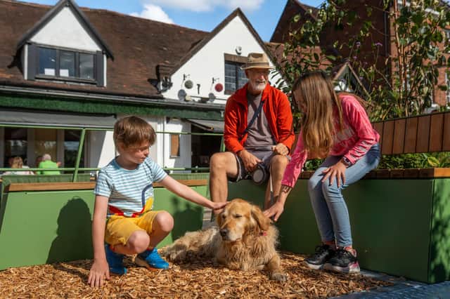 The new 'parklet' on Abbey Foregate in Shrewsbury. Picture: Painted Life Productions