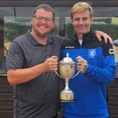Doubles delight for Jack Hazeldine and (right) Chris Dodds