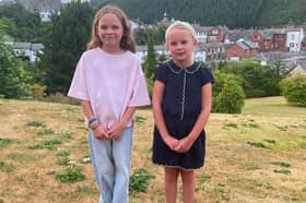 Coco Sutton aged nine and Maesi O’ Rourke,  aged eight will lead Knighton's Carnival procession on Saturday