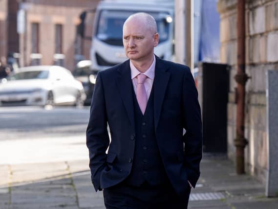 Graeme Dott outside court