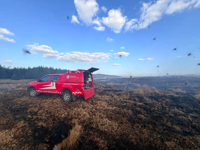 Crews from Shropshire Fire and Rescue were in South Wales at the weekend
