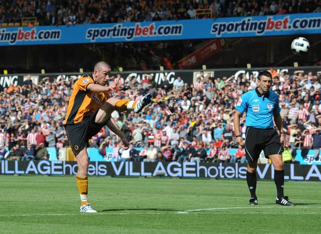 Poetry in motion: David Jones scores his stunning free-kick