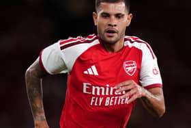 Arsenal midfielder Bruno Guimaraes during a pre- season match at the Emirates Stadium in London.