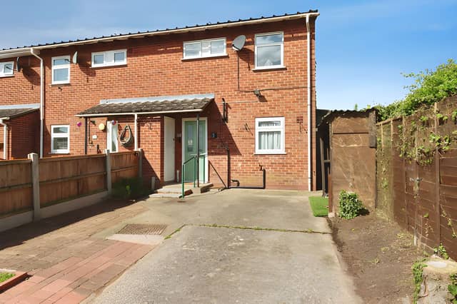 The Wayhill home offers driveway parking and a welcoming approach to this practical three-bedroom property