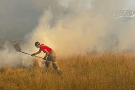 Firefighters in South Wales 