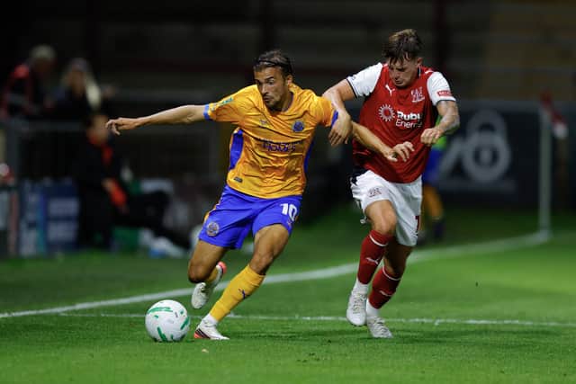 Tom Sang came on for Shrewsbury Town at Fleetwood Town