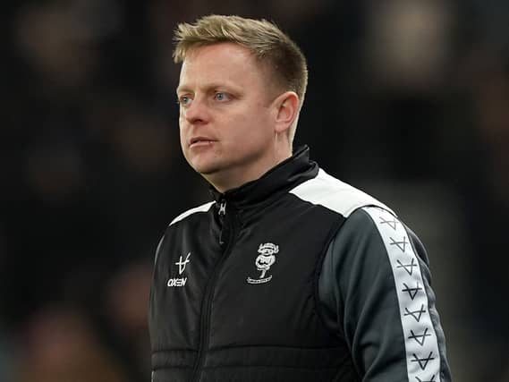 Lincoln boss Tom Shaw on the touchline