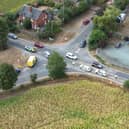 The scene of the crash at the Shotatton Crossroads on August 25
