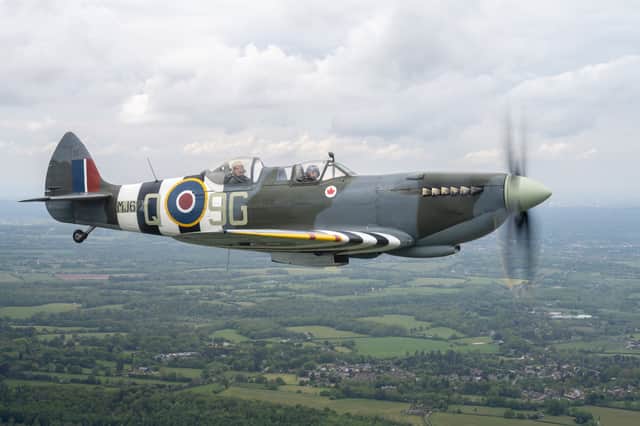 A Spitfire taking to the skies