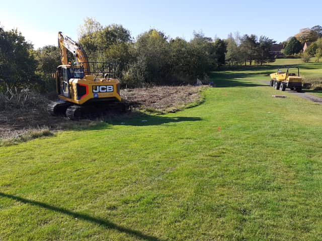 The bund before the completion of the work. Picture: Telford & Wrekin Council