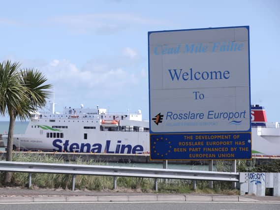 A StenaLine ferry at Rosslare port