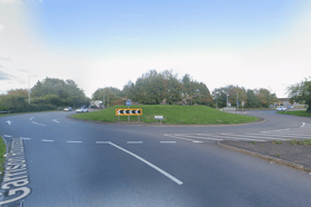 The A518 New Trench Road at (Garrison Roundabout)