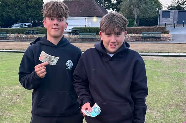 Cashing in at Bowring – two-person junior team title winners Ellis Grifiths and Logan Church