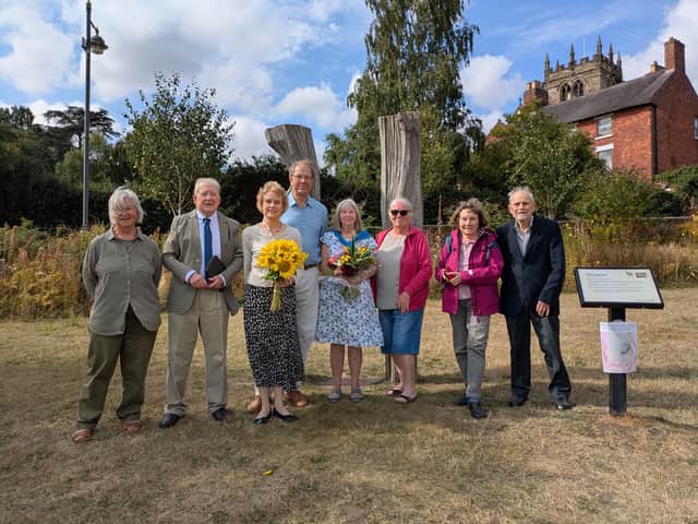 Flowers were laid at the Jebb memorial garden.