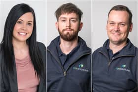 Laura Fairbairn, Dean Riley and Michael Cardwell from CQS Solutions
