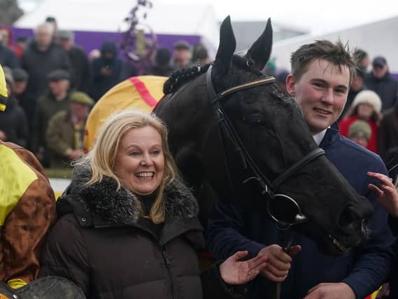 Owner Audrey Turley with Galopin Des Champs at Leopardstown