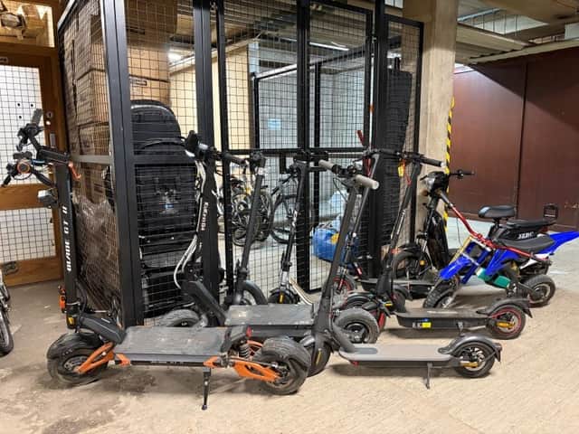 Scooters seized by Telford police.