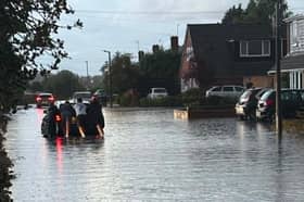 Flooding on Boughey Road, Newport