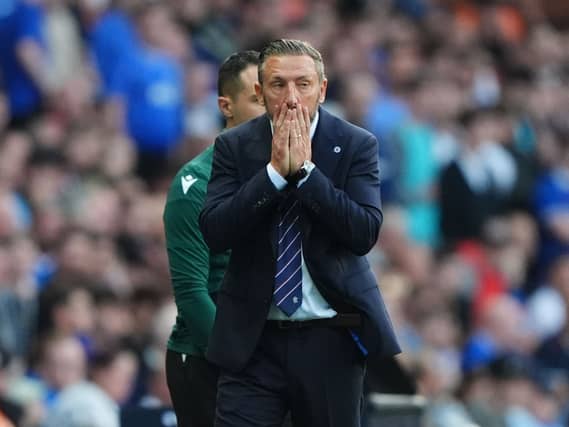 Rangers boss Derek McInnes reacts on the touchline