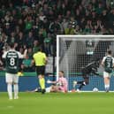 Hibs players show dejection