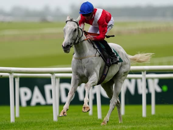 Estrange winning the Pretty Polly Stakes at the Curragh