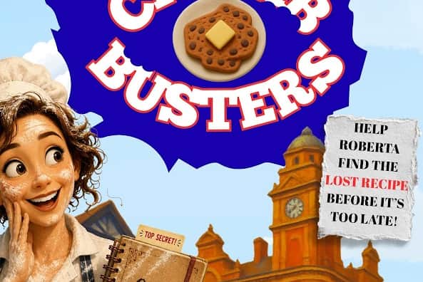 A poster promoting the new Crumb Busters game.