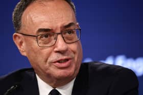 Andrew Bailey at a press conference