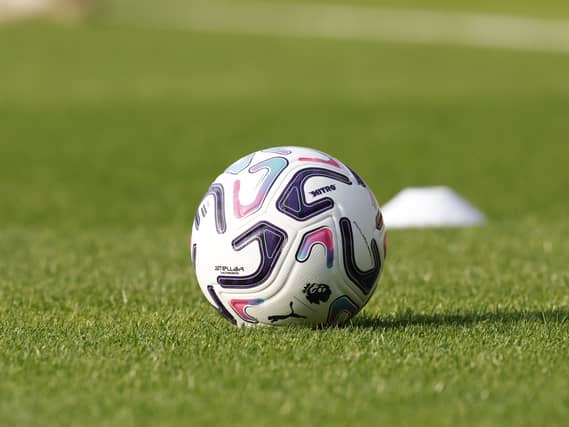 A close-up to a football