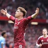 Liverpool’s Victor Munoz celebrates