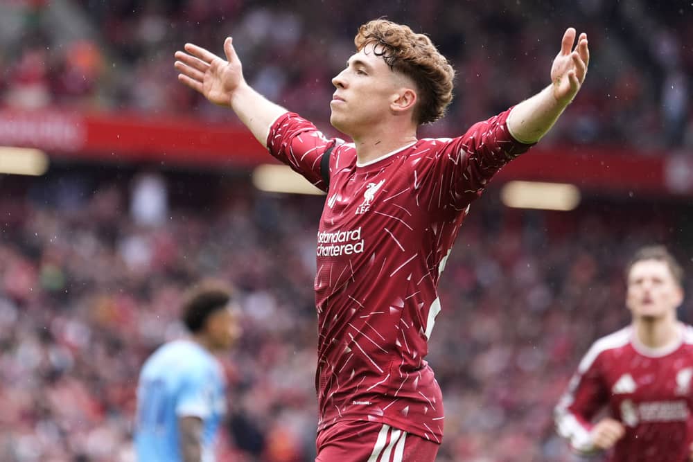 Liverpool’s Victor Munoz celebrates
