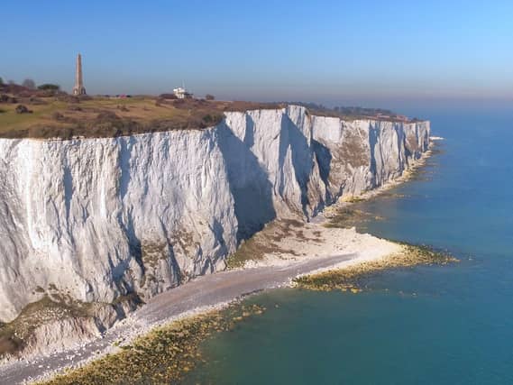 A view of the white cliffs of Dover