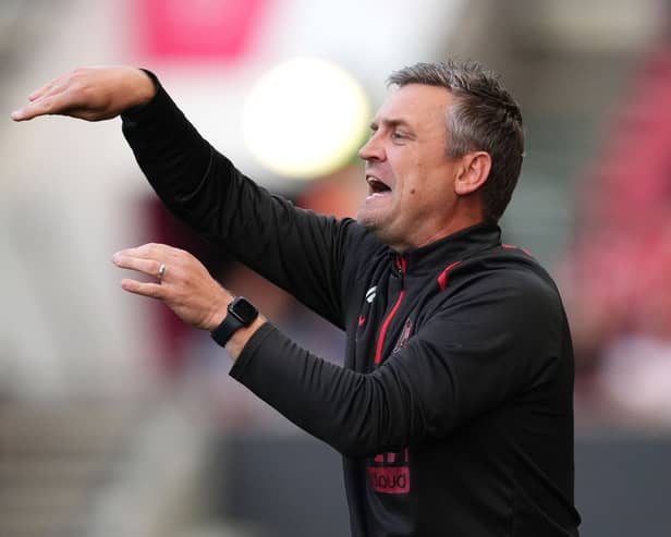 Bristol City manager Michael Skubala reacts