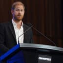 The Duke of Sussex speaks at a press conference