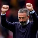 Rangers manager Derek McInnes celebrates victory over Aberdeen