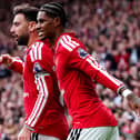 Rashford and Fernandes celebrate
