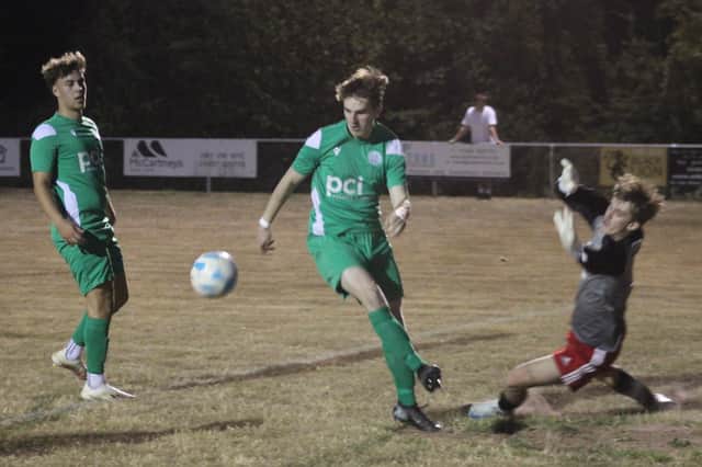 Goalmouth action from Hay St Mary's clash with Rhayader
