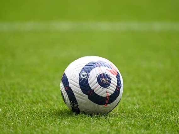 Close up detail of the Nike Flight matchball during the Premier League match at Villa Park,