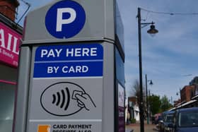 High street parking meter in Eastleigh, UK