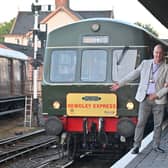 Train driver Bob Dunn (right), Bewdley Mayor Sharon Harvey (middle) and Severn Valley Director Gus Dunster (left)