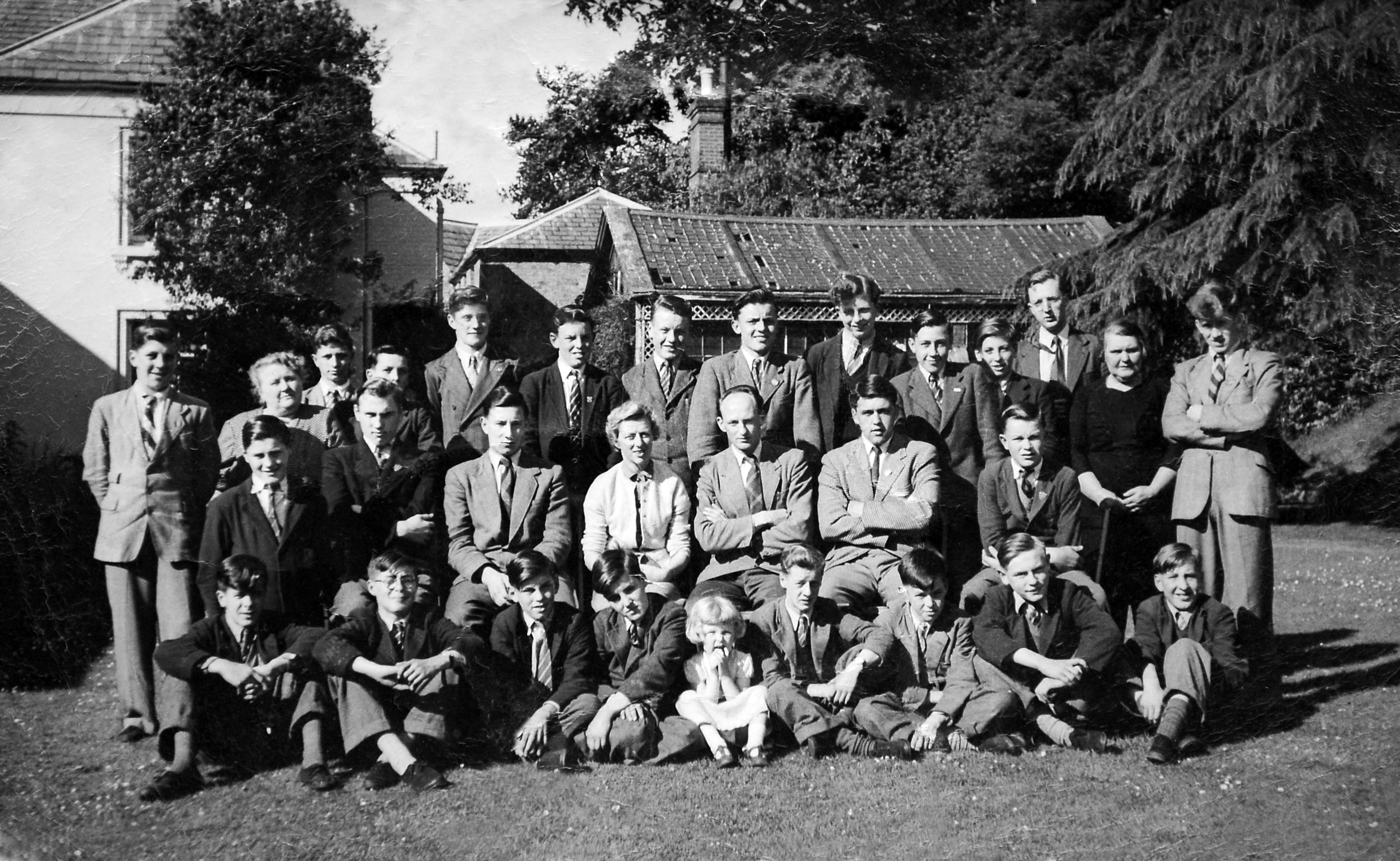 PICTURE FROM THE PAST: Students and staff at Nearwell, a boys’ boarding hostel for students at Shrewsbury Technical College, pictured around 1953 or 1954. Among those pictured is Richard Jones, who stayed at Nearwell from 1952 to 1954 while studying agriculture. He later recalled leaving college at 15 and immediately returning to work on his parents’ farm at Burwarton. Richard supplied the names of many of those pictured, including Miss Hamer, the cook, Edwin Golden, Dennis Cookson, John Morris, John Bannister and fellow student Sarah Jones. Nearwell stood on the site where Shirehall was later built before the hostel was demolished to make way for the new development. Do you remember Nearwell or know anyone else who stayed there?